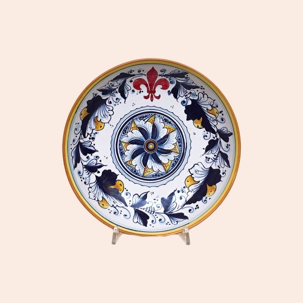 SET OF PASTA-SOUP BOWLS, CM.22 DIAMETER, CM.5H. CAFAGGIOLO - BLUE; GEOMETRIC